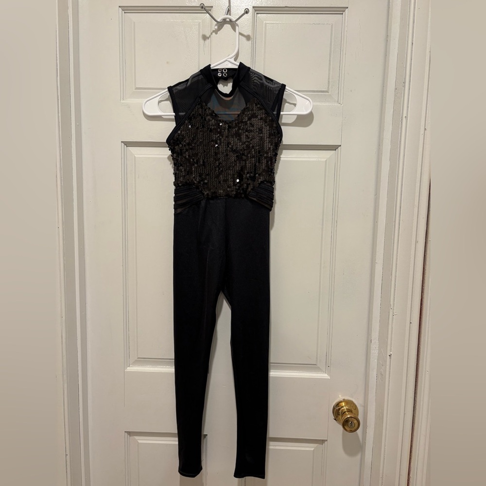 Weissman Black Sequin Jumpsuit